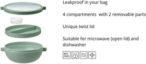 [RESIGILAT] Mepal Bento Vita, Cutie pranz compartimentata, 1500 ml, Negru