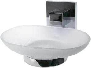 [RESIGILAT] Fackelmann Mare, suport sapun cromat, sticla argintie