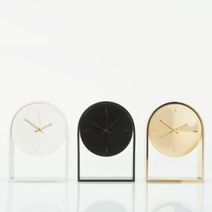 [RESIGILAT] Ceas masa Kartell Air du Temps, plastic negru, 21.5 x 8 x 30 cm