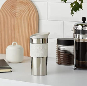 [RESIGILAT] BODUM 11068-913, Cana de calatorie vidata, 0,35 L, alb-galbui