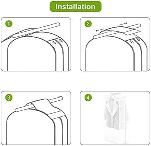 [RESIGILAT] Husa haine, 60 x 50 x 90 cm, PEVA transparenta, cu fermoar