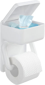 [RESIGILAT] Suport hartie igienica Maximex 2 in 1 cu raft, plastic
