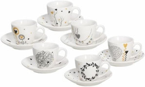 [RESIGILAT] Ceasca espresso cu farfurie Tognana 6 bucati 80 ml