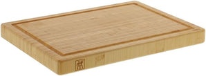 Placă de tăiat ZWILLING, cu șanț pentru suc, din lemn de bambus, utilizabilă pe ambele părți, 35 x 25,5 x 3 cm
