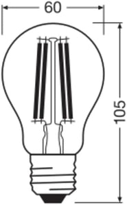 [RESIGILAT] OSRAM Classic LED E27, 6500K, transparent, 15000 h, uz casnic