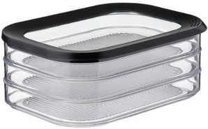 [RESIGILAT] Mepal Cutii Depozitare Frigider, 3 Straturi, Negre