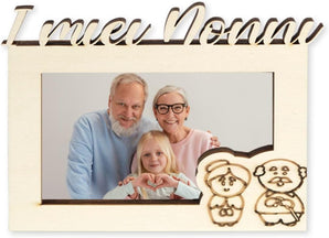 [RESIGILAT] Rama foto lemn, cadou Ziua Bunicilor, 18 x 16 cm