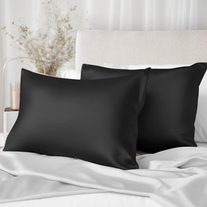 [RESIGILAT] Texbee fata de perna din matase 40x60cm negru 2 bucati