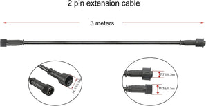 [RESIGILAT] Cablu prelungitor 2 PIN 2M alb cald impermeabil 5pcs