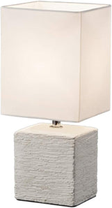[RESIGILAT] Lampa de masa ceramica 1x E14 40W 29 cm abajur alb