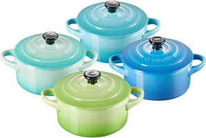 [RESIGILAT] Set 4 mini cocottes Le Creuset 200 ml, sea breeze