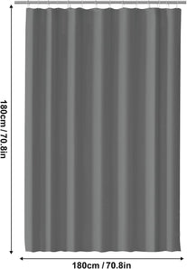 [RESIGILAT] Perdea baie 180 x 180 cm, impermeabila, lavabila, cu 12 inele