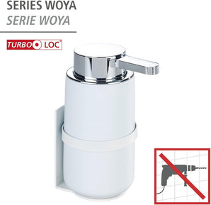 [RESIGILAT] WENKO Woya, dozator sapun perete, ceramic, 250 ml, alb