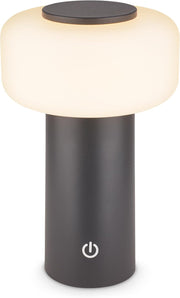 [RESIGILAT] BRILONER Lampa masa LED, IP44, control tactil, antracit, 13x20.6 cm