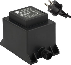 [RESIGILAT] Transformator 12V 60VA pentru exterior IP44 negru