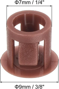 [RESIGILAT] sourcing map 32 buc dopuri plastic 7 mm, rosu-maro, pentru panou