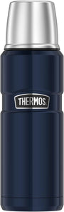 [RESIGILAT] Termos sticla inox 470ml albastru, etans, lavabil.