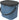Rotho Albula Biomülleimer 6l mit Deckel und Henkel für die Küche, Kunststoff (PP) BPA-frei, blau/anthrazit, 6l (23.5 x 20.0 x 20.8 cm)