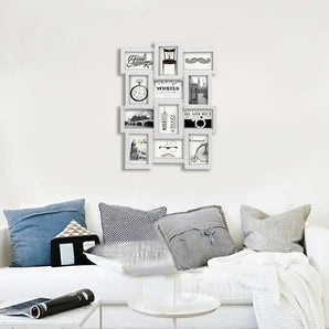 [RESIGILAT] Cadru colaj 12 foto 10 x 15 cm alb, din MDF, RPF112W