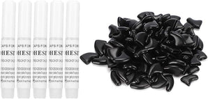[RESIGILAT] 100 buc capace unghii pisica, protectie gheare caine, negru L