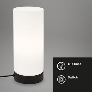 [RESIGILAT] BRILONER Lampa de masa, E14, max 25W, alb-negru, 100x250mm