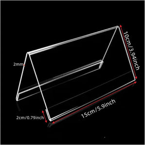[RESIGILAT] Suporturi avize masa acril transparent 15 x 10 cm