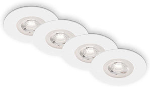 [RESIGILAT] Set 4 lumini incastrate LED Briloner alb mat IP44