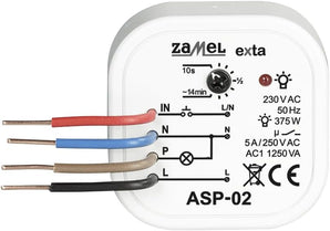 [RESIGILAT] Comutator temporizator lumina scarii ZAMEL ASP-02 alb