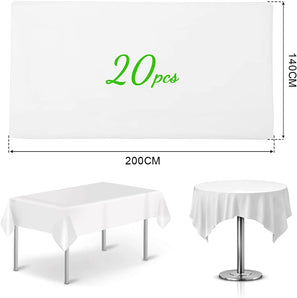 [RESIGILAT] Fata de masa unica folosinta 140x200cm 20pcs alba