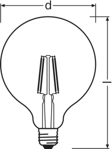 [RESIGILAT] OSRAM LED Star Globe125 E27 470 lumeni alb cald 40W