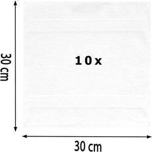 [RESIGILAT] Set 10 servetele de sapun alb 30x30 cm bumbac