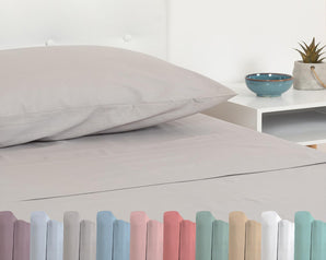 [RESIGILAT] Set lenjerie single 90x200 bumbac gri, Standard 100 Oeko-TEX