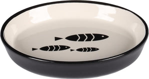 [RESIGILAT] Bol Flamingo pisica Sardi Oval negru si alb 150ML