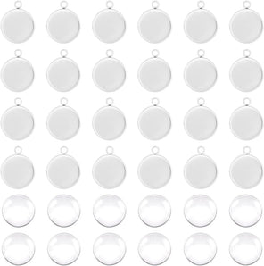 [RESIGILAT] UNICRAFTALE 304 Inox, Plat Rotund, Bezel Gol, Tava Pandantiv