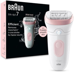 [RESIGILAT] Epilator electric Braun Silk-epil 7 Alb/Roz pentru femei