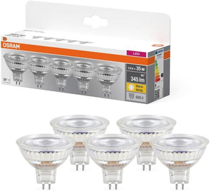 [RESIGILAT] OSRAM MR16, 5 Becuri LED GU5.3, Alb cald 2700K, 3.8W