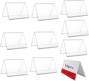 [RESIGILAT] Suporturi avize masa acril transparent 15 x 10 cm