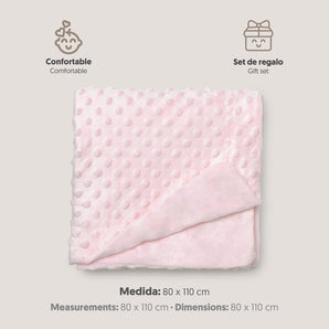 [RESIGILAT] Patura bebelusi microfibra INTERBABY roz 80x110 cm
