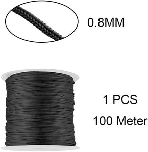 [RESIGILAT] Corda Nylon 0.8mm 100 Metri Neagra pentru Bijuterii