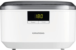 Grundig UC 6620 Aparat de curățat cu ultrasunete, cu funcție temporizator, curățare eficientă, principiu undă dublă, rezervor apă 500 ml, putere 50W, suport ceas integrat, alb.