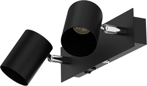 [RESIGILAT] ledscom.de Aplica WAIKA, 2 becuri GU10, negru mat, patrata