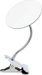 RIDDER Schminkspiegel, Kosmetikspiegel, Klemmspiegel Kasper, Chrom, mit 5X Vergrößerung, flexibel modern funktionell ca. 15x39 cm