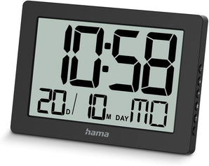 [RESIGILAT] Ceas de perete digital Hama, ora/calendar/ziua saptamanii, negru
