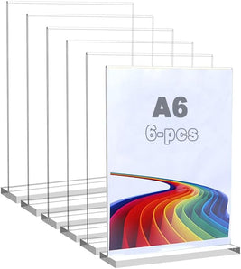 [RESIGILAT] Display A6, 6 bucati, suporturi acrilice transparente, publicitate