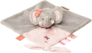 [RESIGILAT] Nattou jucarie plus elefant Adele gri-roz 27 x 27 cm