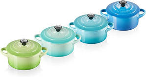 [RESIGILAT] Set 4 mini cocottes Le Creuset 200 ml, sea breeze