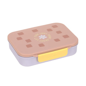 [RESIGILAT] LÄSSIG Cutie de prânz Bento pentru copii, fără BPA, trandafirie – cu compartiment detașabil și garnitură de silicon