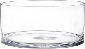 [RESIGILAT] Vază sticlă cilindrică YOUEON, 10,2 x 20,3 cm, transparentă, design modern