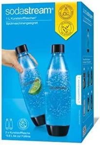 [RESIGILAT] SodaStream 2 Sticle Siguranta, 1 Litru, Compatibile Masina Spalat Vase