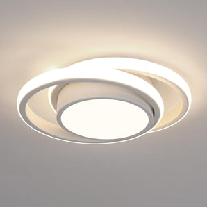 Comely Plafonieră LED modernă, 32W, 2350LM, 4500K alb neutru, design rotund, Ø 280mm - Plafonieră LED eficientă energetic pentru dormitor, baie, bucătărie, hol și balcon [clasa energetică E]